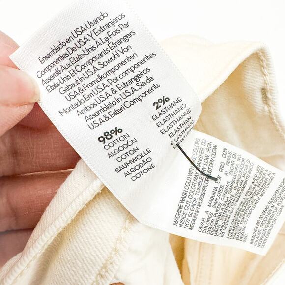 Mother Superior The Dazzler Ankle Fray Superstition Cream Denim Jeans Size 25 - Picture 10 of 13